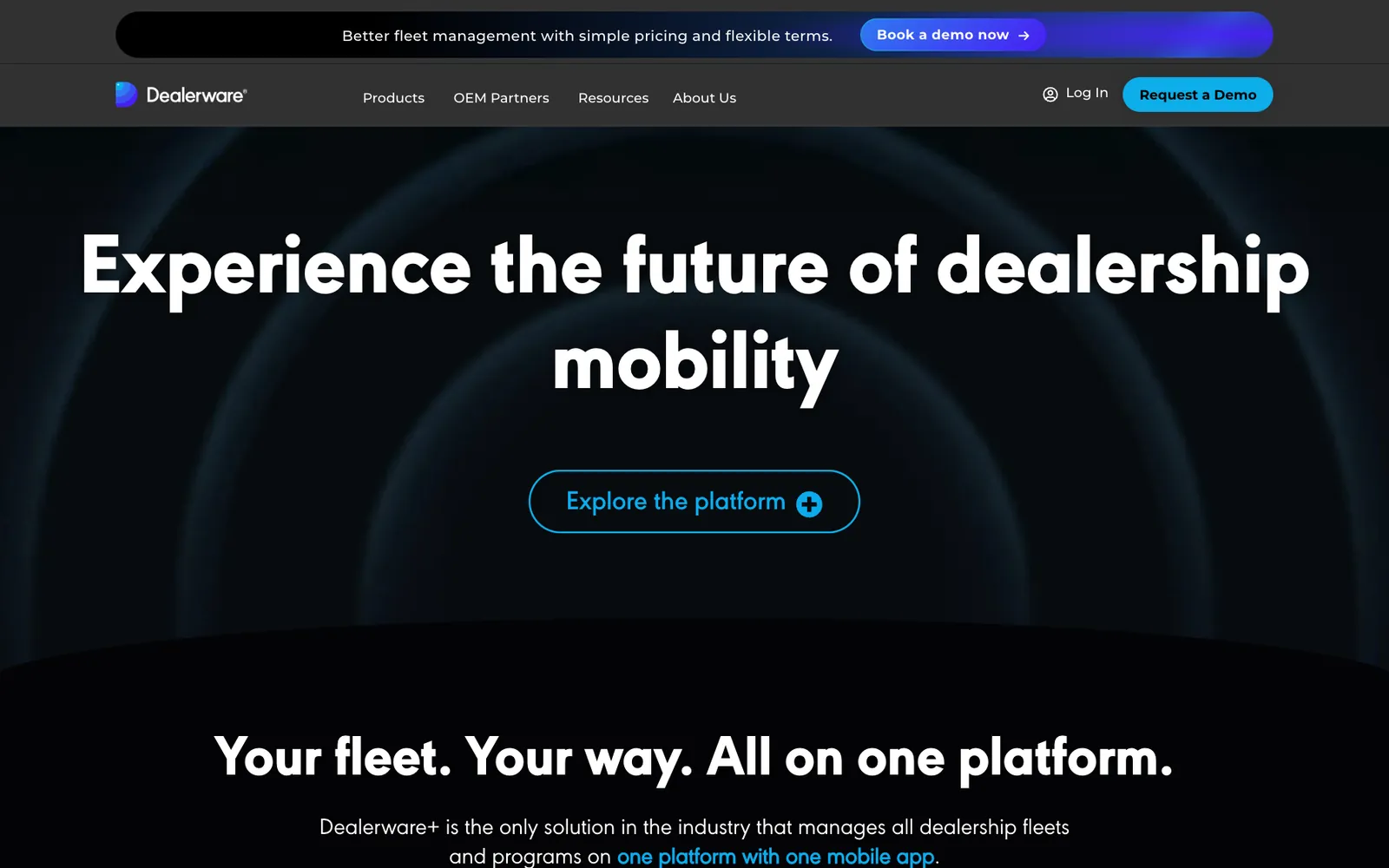 The Dealerware website: Experience the future of dealership mobility
